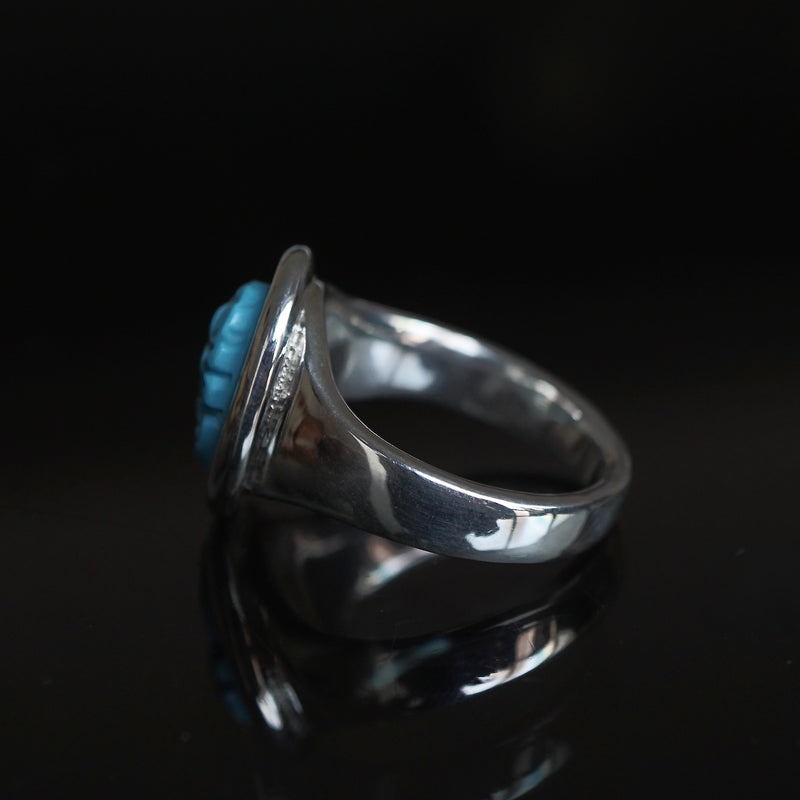 HIYU HAMASAKI / Turquoise Cameo Ring #17