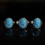 HIYU HAMASAKI / Turquoise Cameo Ring #17