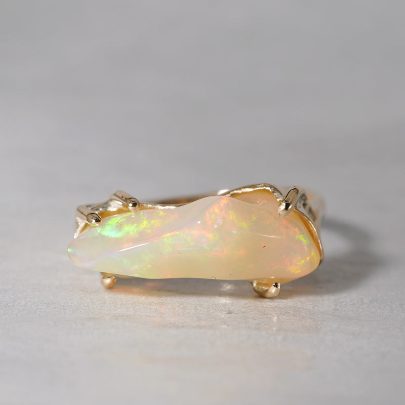 【-1/26限定】boron / Ethiopia opal K10 Ring 24R-16