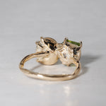 【-1/26限定】boron / Rutile in Quartz, Peridot  K10 Ring 24R-18