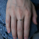 GERMEDEUR / Round Stacking Ring Cobalt Spinel