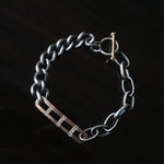 GERMEDEUR / Octagon Chain Bracelet Dia K18PG×K18YG×SV（燻仕上げ）