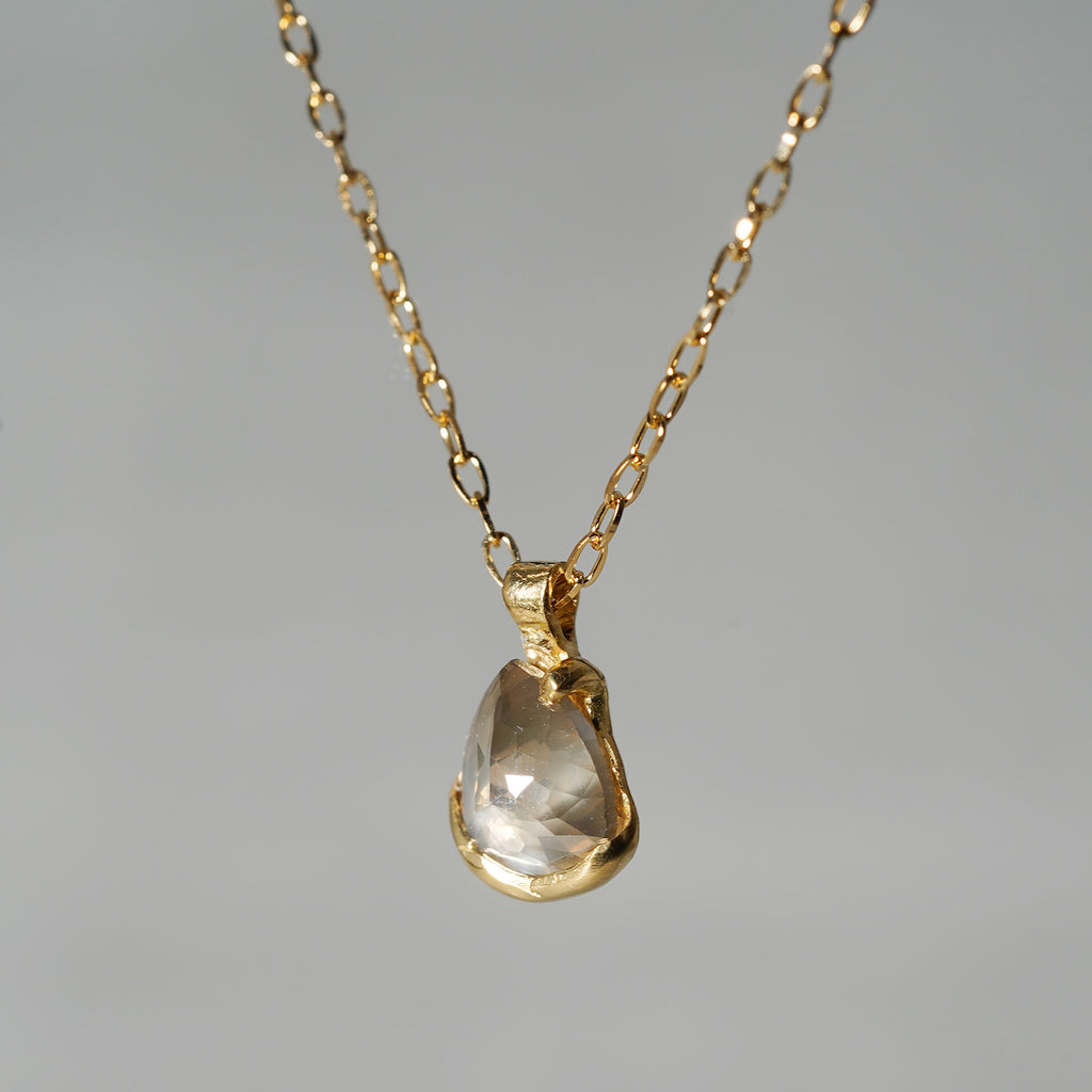 [-1/26 limited] Boron / Diamond K18 Necklace 24N-05