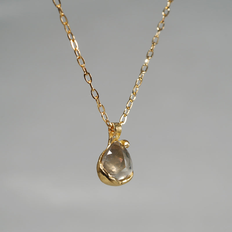 [-1/26 limited] Boron / Diamond K18 Necklace 24N-05