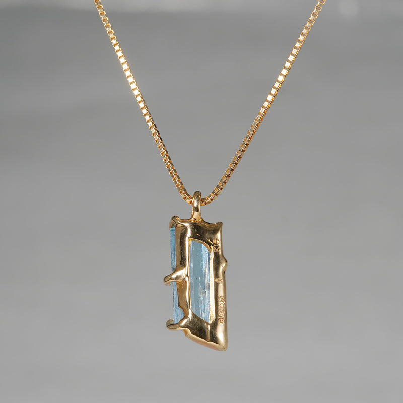 [-1/26 limited] Boron / Aquamaline K18 Necklace 23N-01