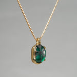 [-1/26 Limited] Boron / Emerald K18 Necklace 20N-02