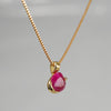 [-1/26 Limited] Boron / Ruby K18 Necklace 20N-04