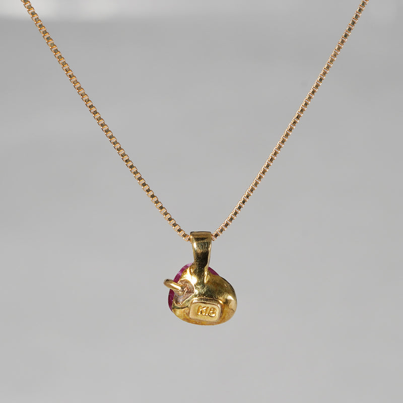 [-1/26 Limited] Boron / Ruby K18 Necklace 20N-04