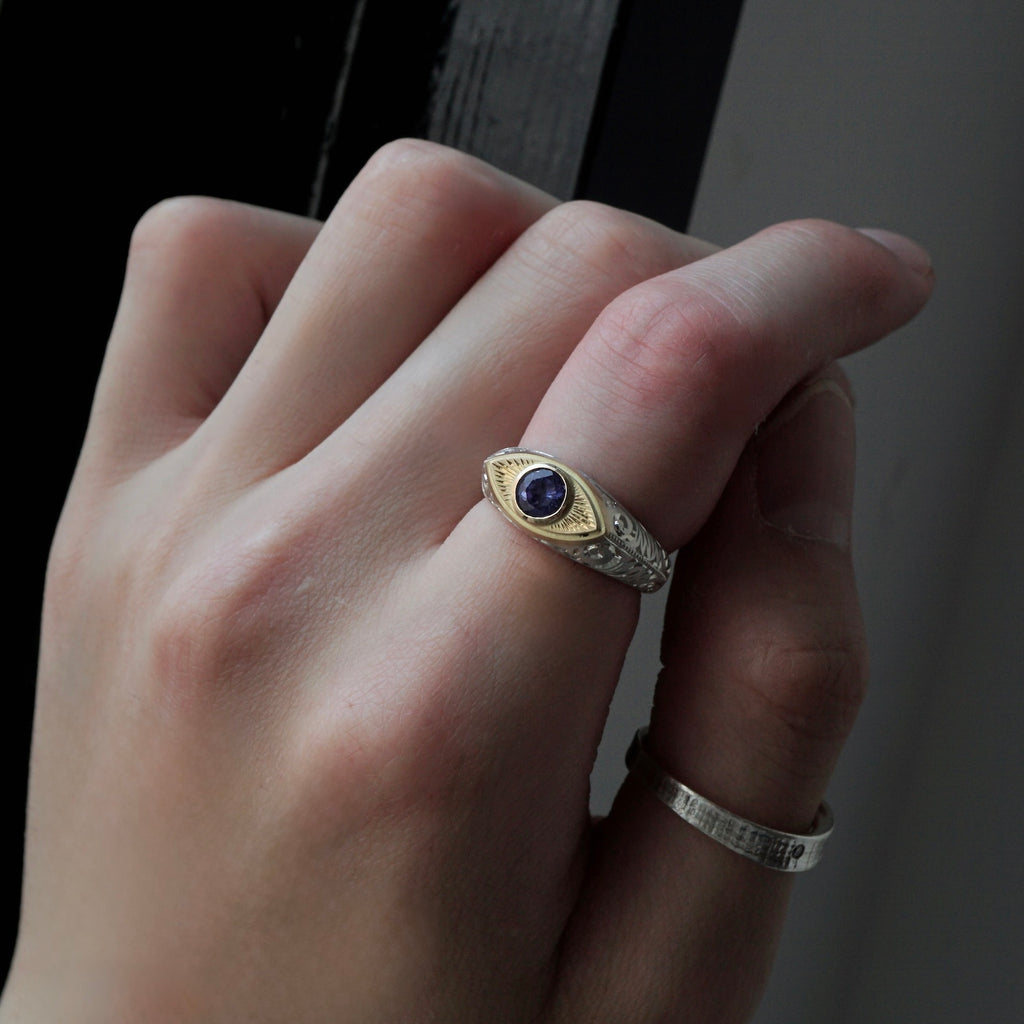 Kagann / Evil eye Signet Ring タンザナイト #13