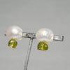 [-1/26 limited] Boron / Peridot, Baroque Pearl Pierce 23P10-05