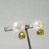 [-1/26 limited] Boron / Peridot, Baroque Pearl Pierce 23P10-05