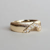 Kagann / Moroccan band ring K18YG（筋彫り）