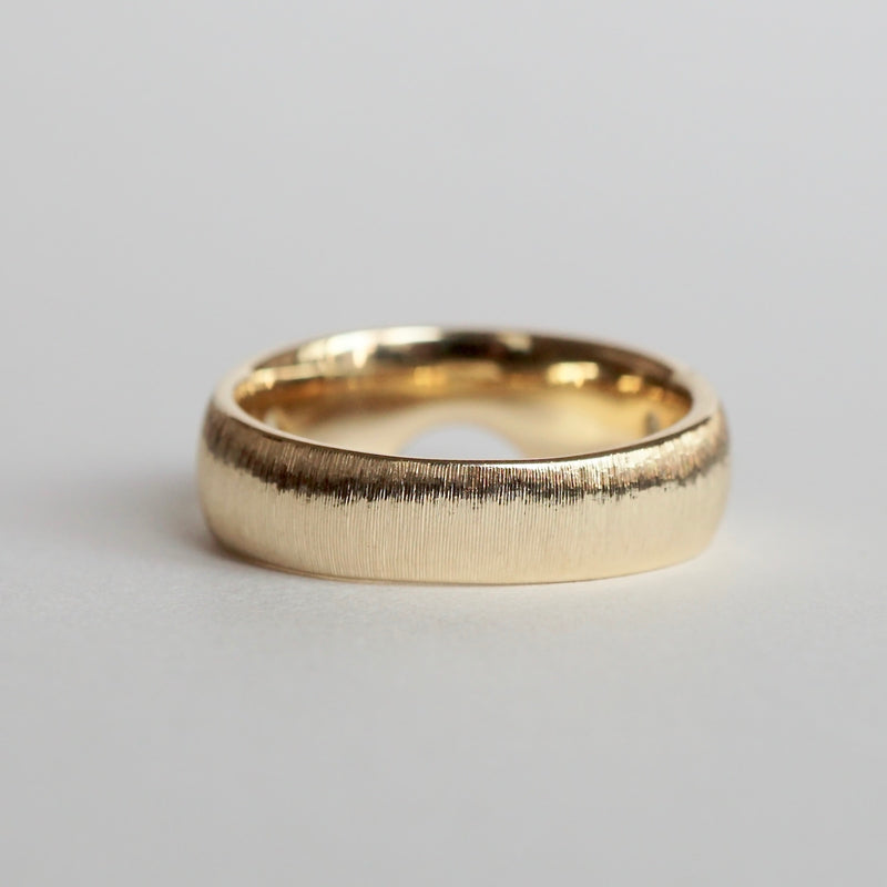 Kagann / Moroccan band ring K18YG（筋彫り）