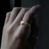 Kagann / Moroccan band ring K18YG（筋彫り）