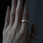 Kagann / Moroccan band ring K18YG（筋彫り）
