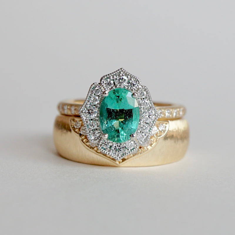 Kagann / Moroccan band ring K18YG（筋彫り）