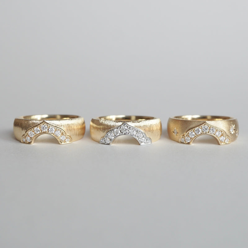 Kagann / Moroccan band ring K18YG（星留め）