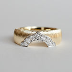 Kagann / Moroccan band ring K18WG×K18YG（筋彫り）