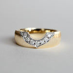 Kagann / Moroccan band ring K18WG×K18YG（筋彫り）