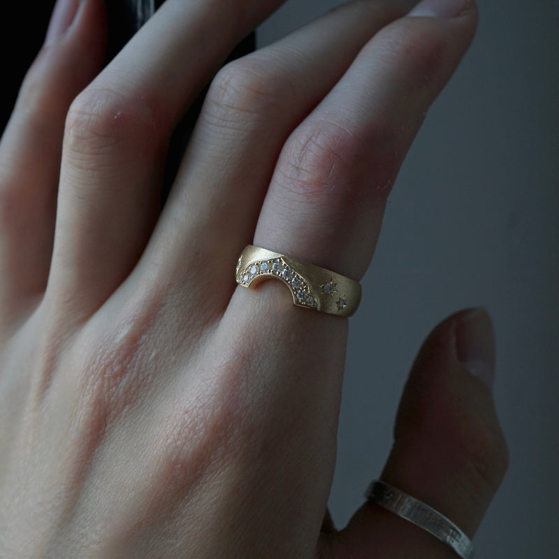 Kagann / Moroccan band ring K18YG（星留め）