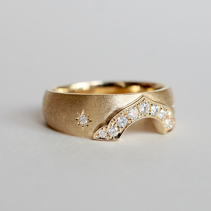 Kagann / Moroccan band ring K18YG（星留め）