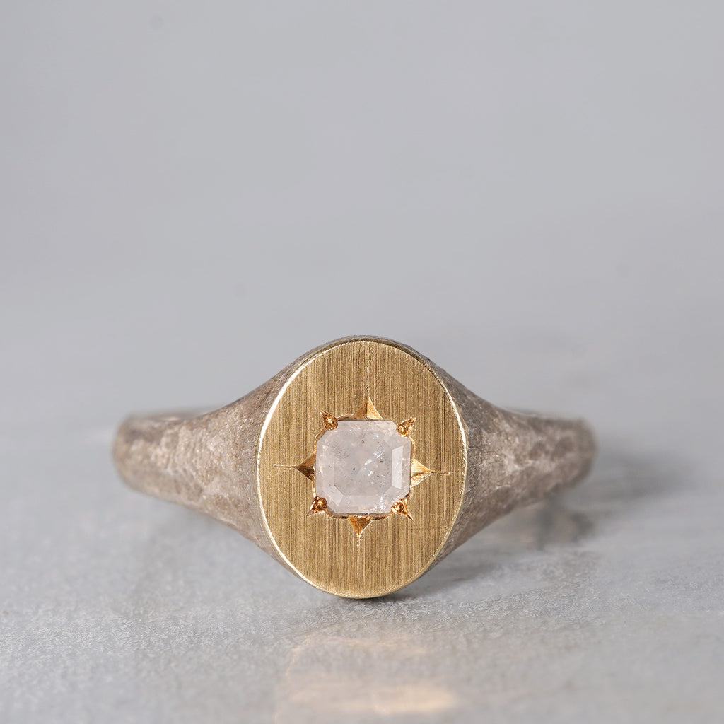 GICLAT / Silver Collection K18YG/silver x Milky White Diamond