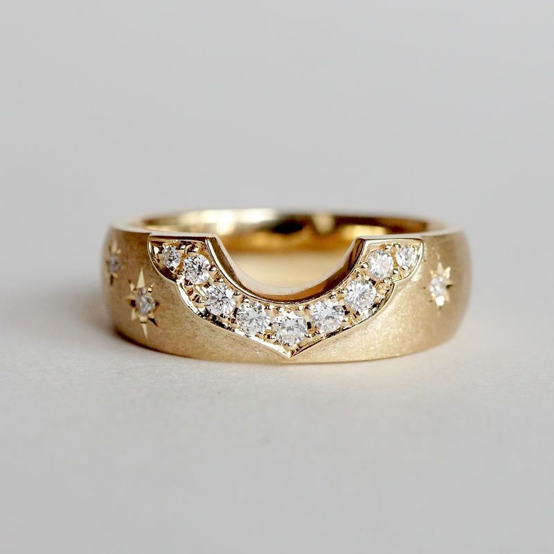 Kagann / Moroccan band ring K18YG（星留め）