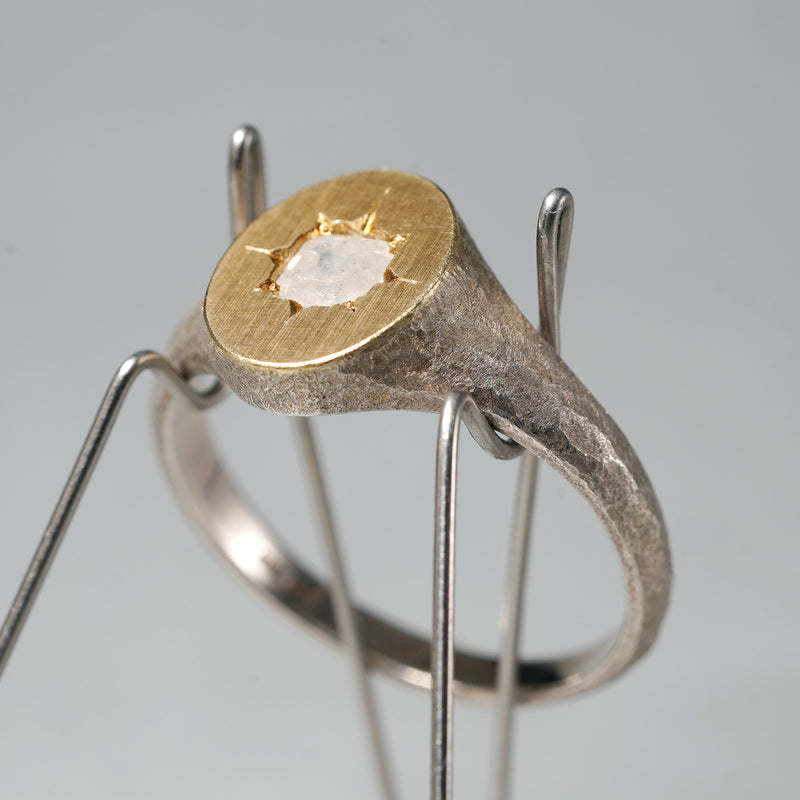 GICLAT / Silver Collection K18YG/silver x Milky White Diamond