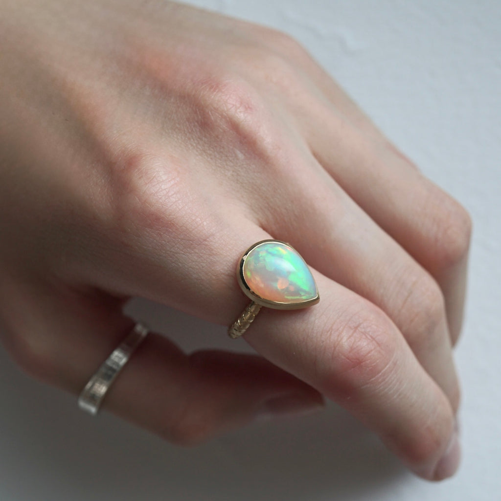 Kagann / Eden Snake Scales Ring エチオピアオパール #13