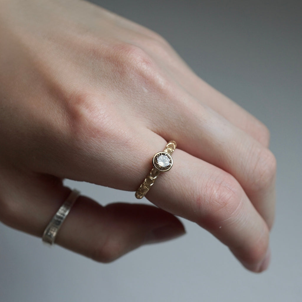 Kagann / Eden Snake Scales Ring ブラウンダイヤモンド