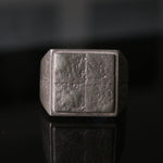 Kagari Yusuke x Gifted / Wall Crack Ring (Stamp x Silver)