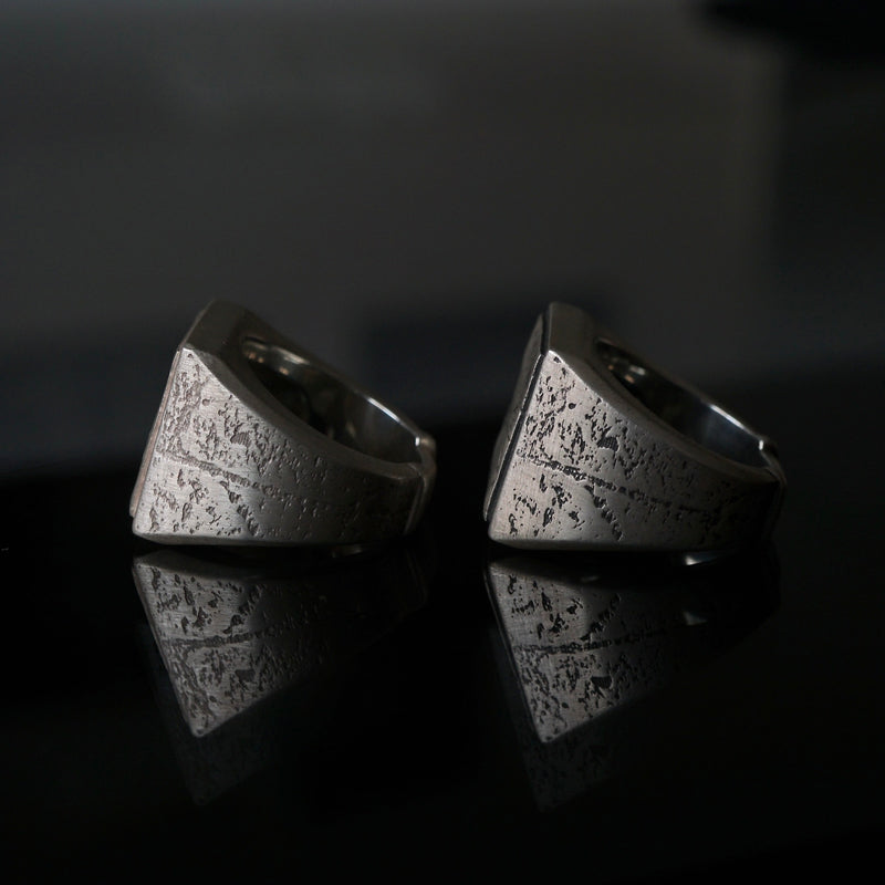 Kagari Yusuke x Gifted / Wall Crack Ring (Stamp x Silver)