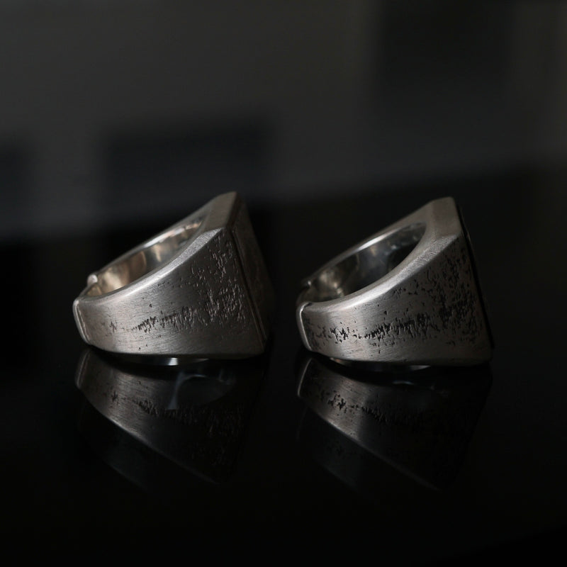 Kagari Yusuke x Gifted / Wall Crack Ring (Stamp x Silver)