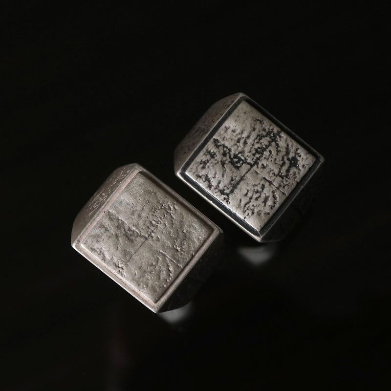 Kagari Yusuke x Gifted / Wall Crack Ring (Stamp x Silver)