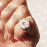 GERMEDEUR / Aegis Signet Ring Rose Cut Sapphire