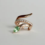 Kagann / Snake earcuff グリーントルマリン（右耳用）