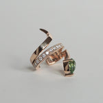 Kagann / Snake earcuff グリーントルマリン（右耳用）