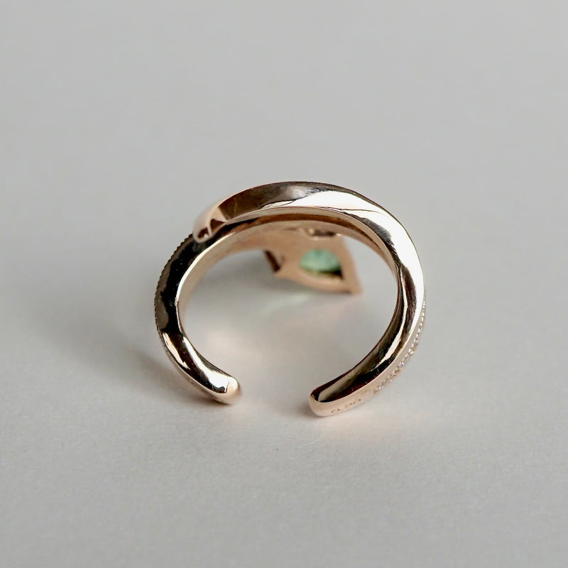 Kagann / Snake earcuff グリーントルマリン（右耳用）