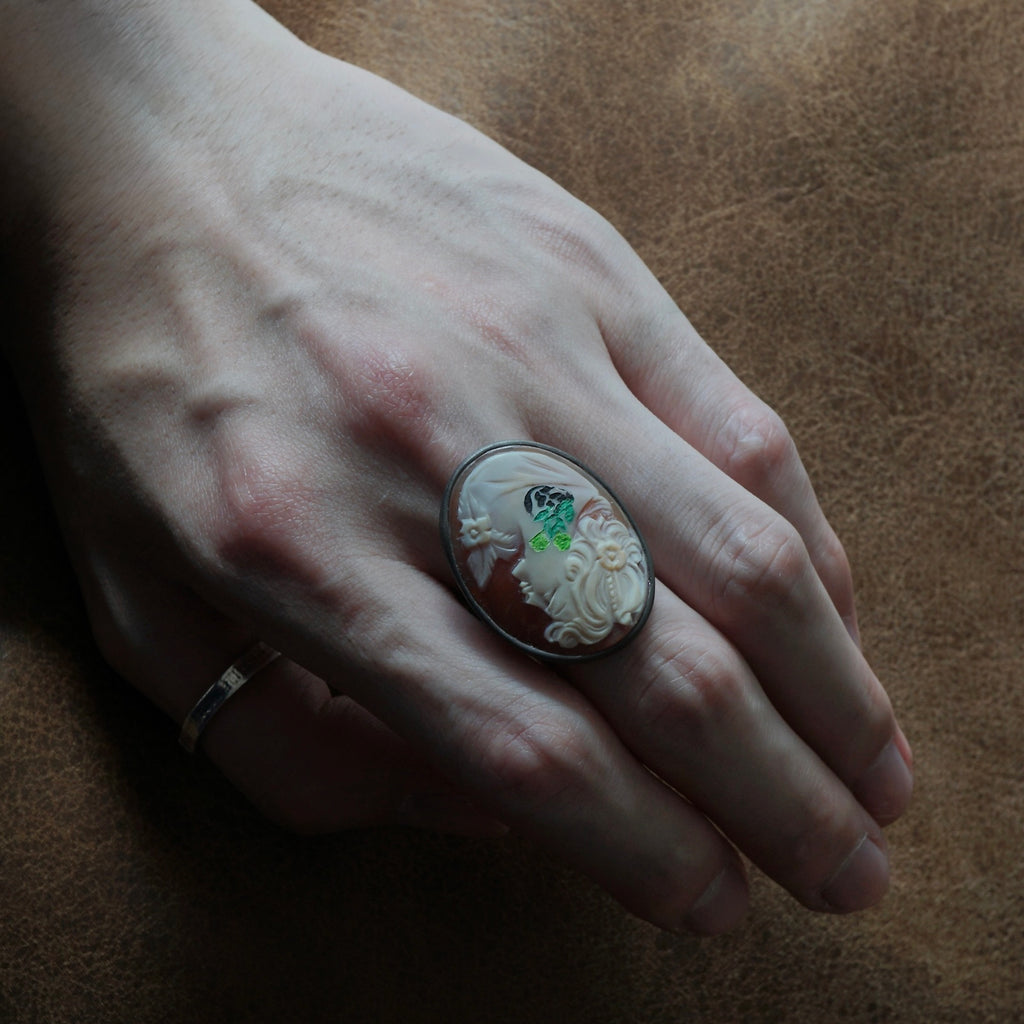 HIYU HAMASAKI / TATTOO CAMEO RING 50 #19