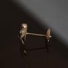 IN OUT DESIGN / Heart 3 Dia Pierced Earring K18YG