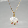 [-3/16 Limited] MINIMUMNUTS/ Pendant top White South Sea x Pink Sapphire MN-chdec007_K18