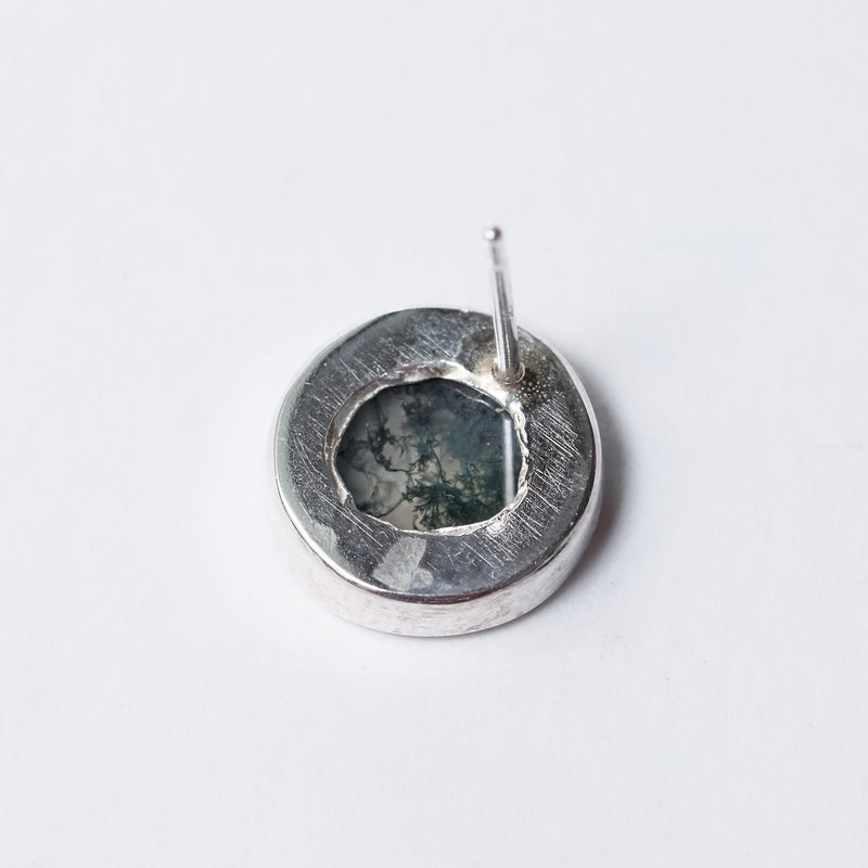 emme / ＜M by EMME＞moss agate single earrings C（ARG1092