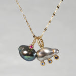 [-3/16 Limited] MINIMUMNUTS/ Pendant top Black South Sea Ruby MN-ch011_K18