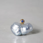 [-3/16 Limited] MINIMUMNUTS/keshi pearl pierce blue Sapphire for one ear MN-pke1s-ALL