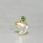 [-3/16 Limited] MINIMUMNUTS/keshi pearl pierce Emerald for one ear MN-pke1e-CC_2