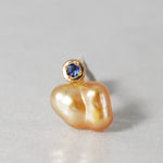 [-3/16 Limited] MINIMUMNUTS/keshi pearl pierce blue Sapphire for one ear MN-pke1s-BB