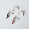 uM / FOLDING METAL PIERCED EARRINGS L（um-fmP02_10YG/WG）