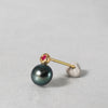 [-3/16 Limited] MINIMUMNUTS / keshi pearl pierce Ruby for one ear MN-pke1r-A