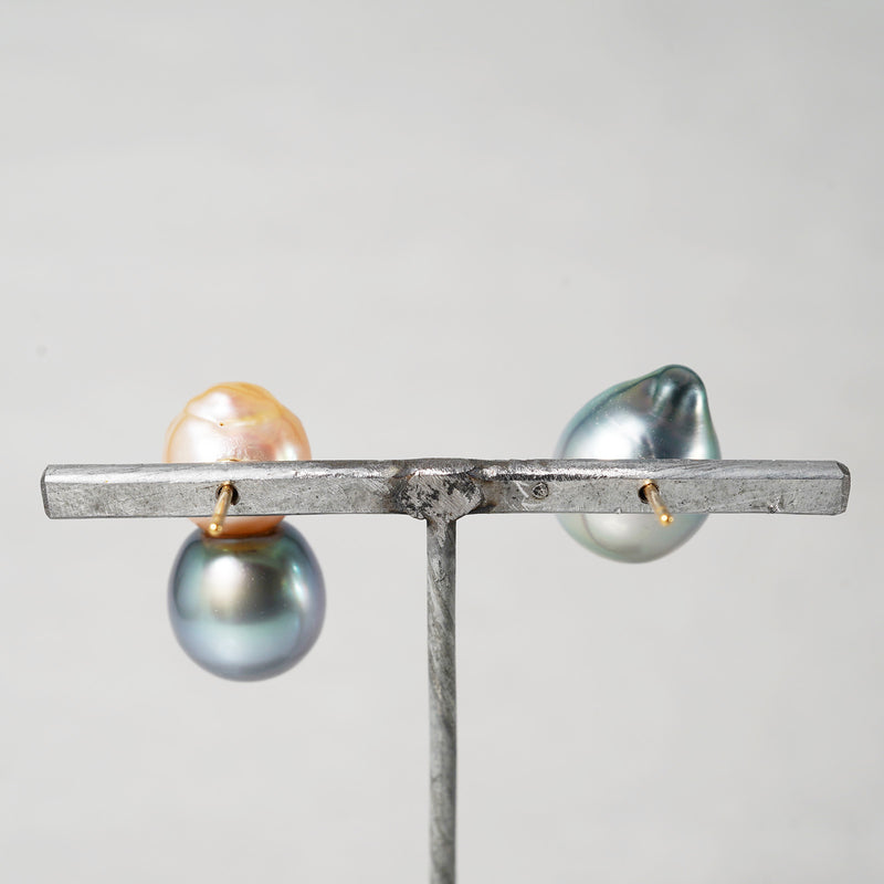 【-3/16限定】MINIMUMNUTS / South Sea Pearl_Fresh Water Pearl pierce　MN-pdoc002