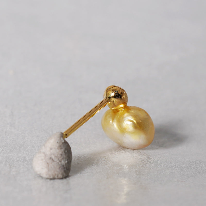 [-3/16 Limited] MINIMUMNUTS / keshi pearl pierce Dia for one ear MN-pke1d-B_2